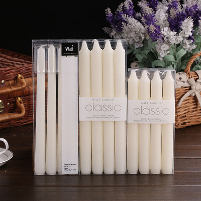 Wholesale Printed Unscented Unscented Paraffin Wax Wedding Led Pillar Candles Taper Candles Stick Bulk