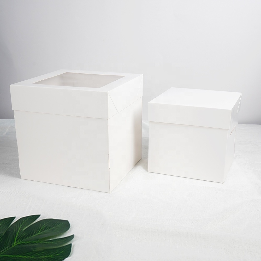 Customized Wedding Pvc Window Boxes Bakery Cake Box Paper Cake Boxes