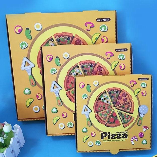 Custom Black Pink Yellow With Logo Cheap 12 Inch Biodegradable Waterproof The Unfolded Pizza Lunch Box Food Packing Box Thin