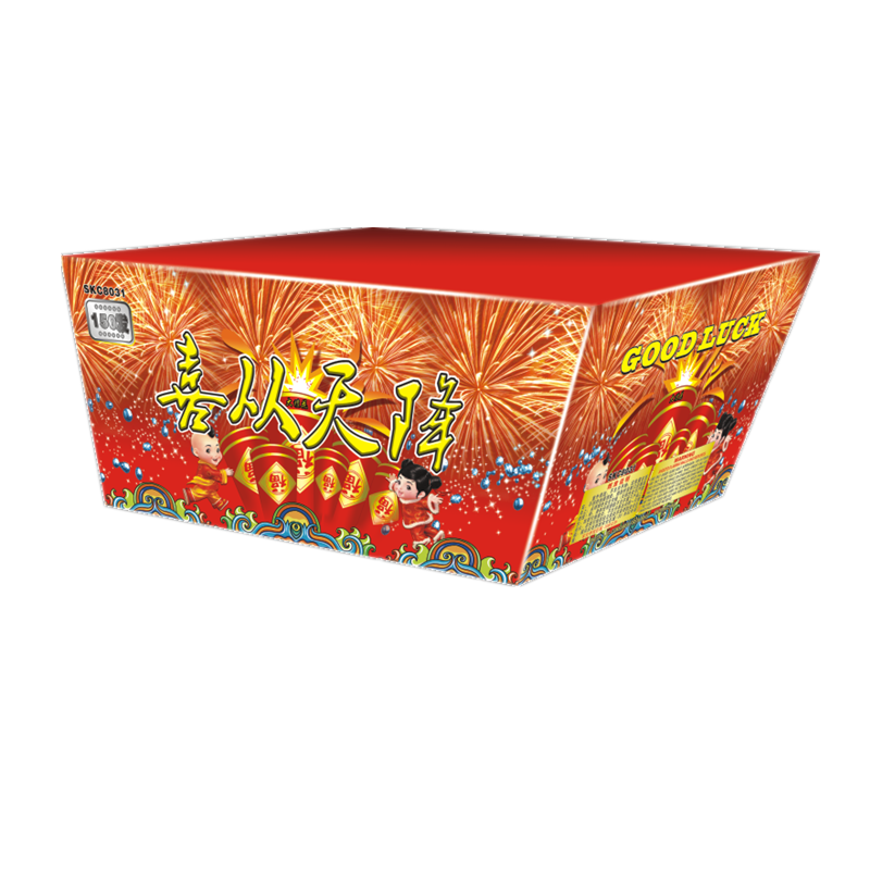 100 shots fan shape cake fireworks pyrotechnic