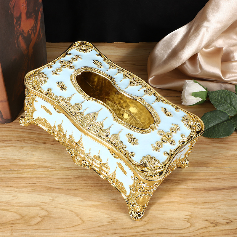 European style vintage living room hotel supplies car KTV beautiful castle tissue box