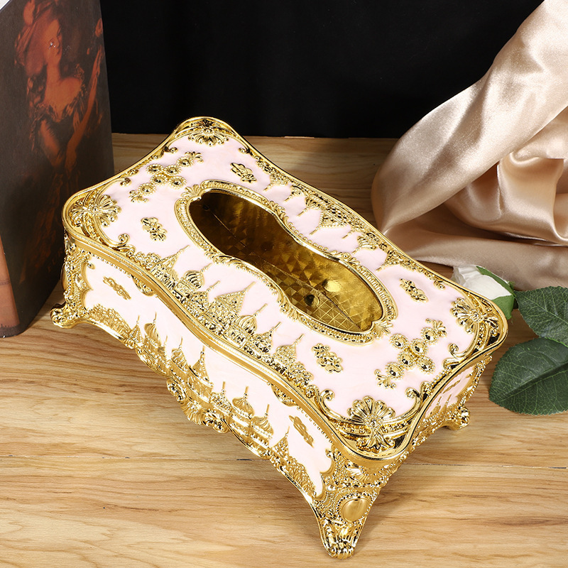 European style vintage living room hotel supplies car KTV beautiful castle tissue box