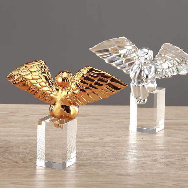 new house model room office desktop ornaments crystal Angel home decoration