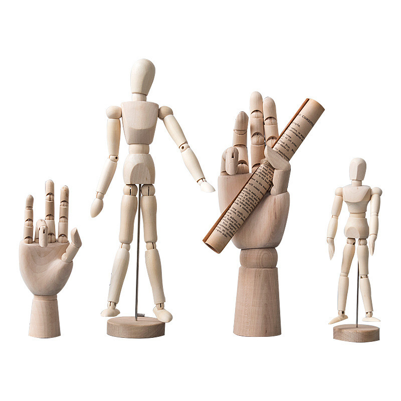 wholesale Wood Articulated puppet ornaments 12-inch Wooden Man sketch art model