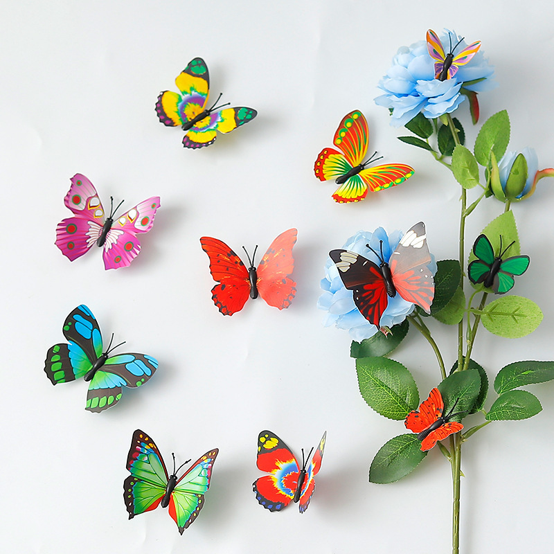 living room room shooting props decoration butterfly 3D stereo wall sticker