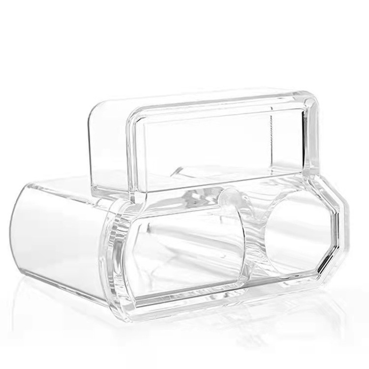 cotton swab box desktop dresser dust-proof lipstick transparent acrylic cosmetic storage box with cover