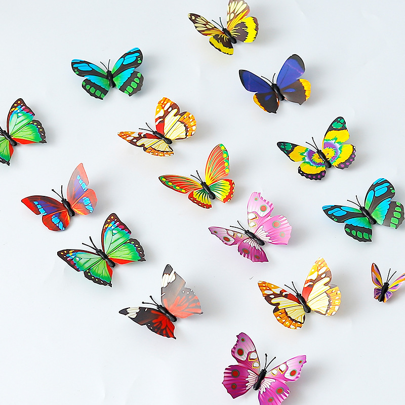 living room room shooting props decoration butterfly 3D stereo wall sticker