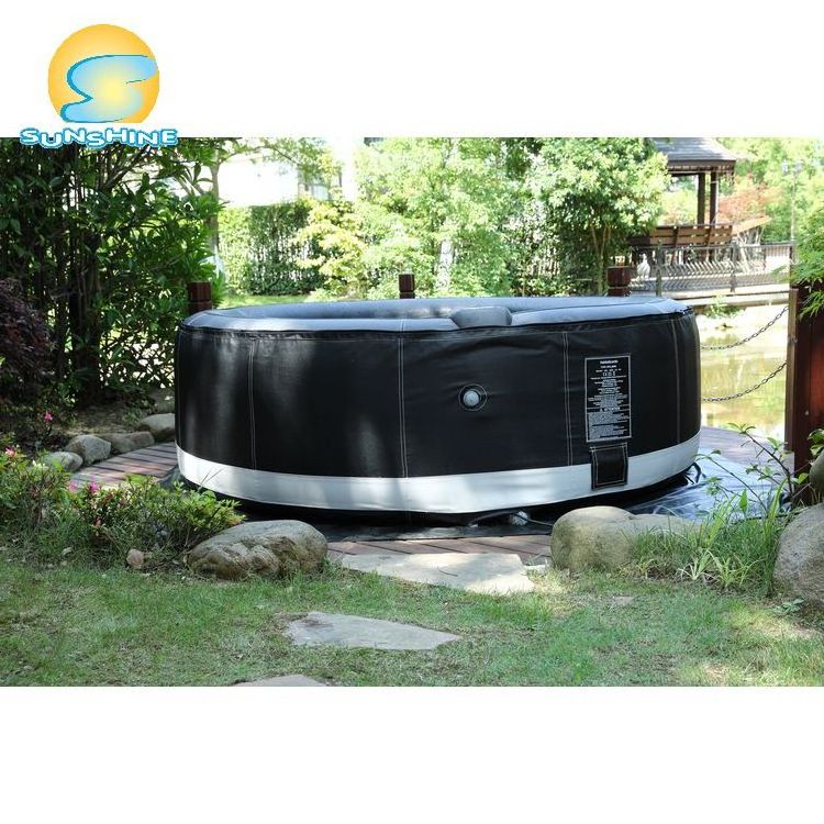 Sunshine price folding freestanding foldable bathtub inflatable hot tub spa swim pool outdoor