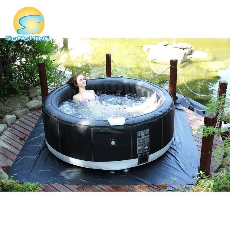 Sunshine Leather bathroom bathtub freestanding soaking inflatable hot tub spa