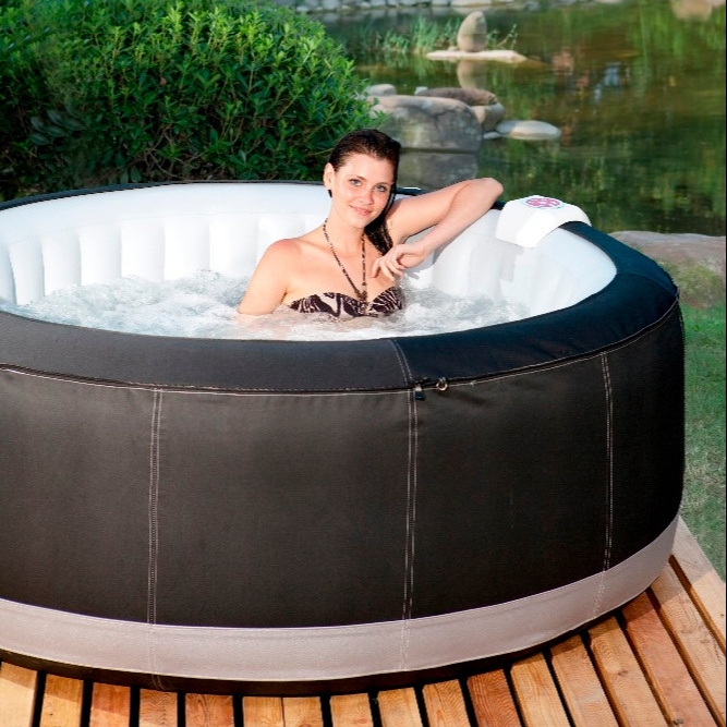 Sunshine Leather bathroom bathtub freestanding soaking inflatable hot tub spa