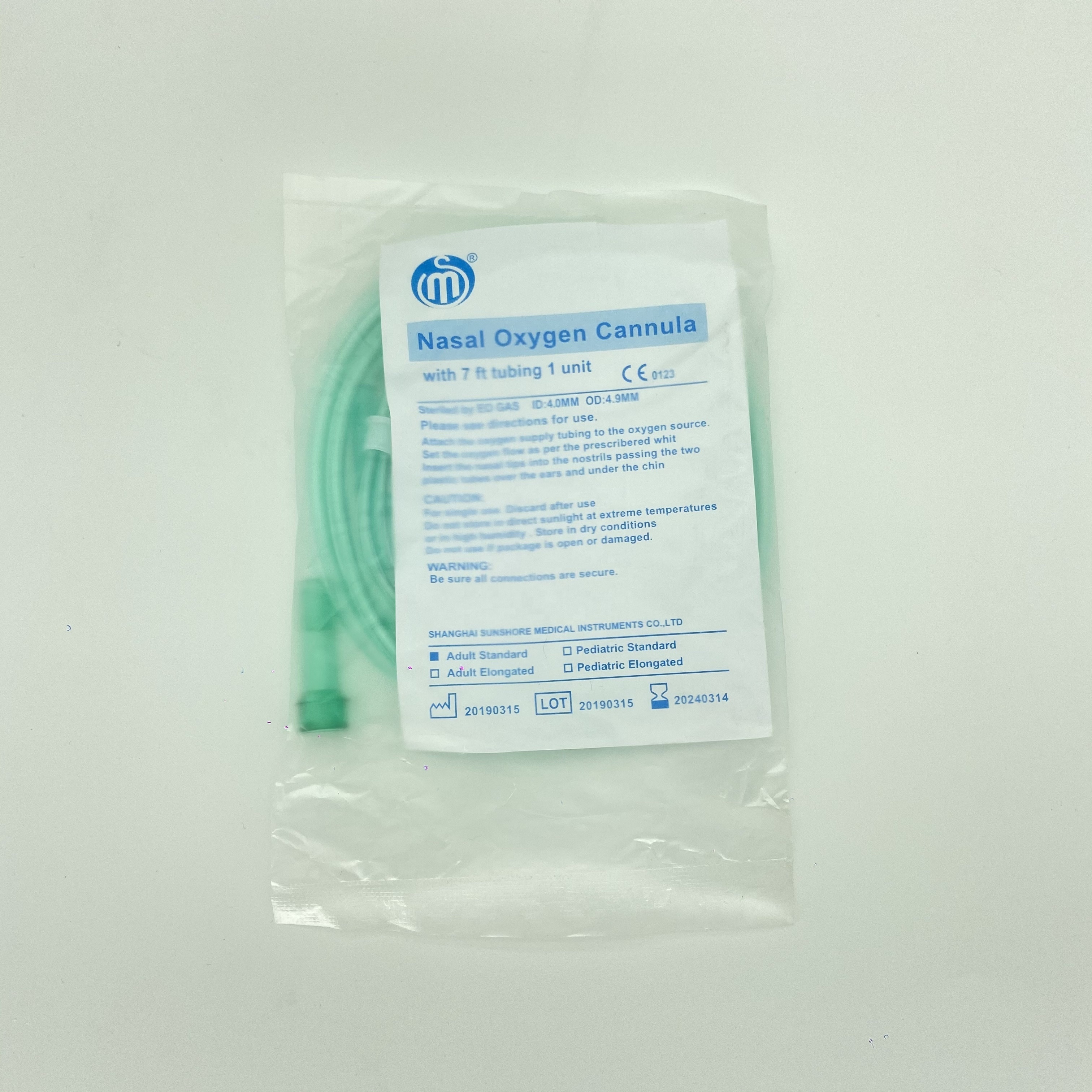 Disposable Sterile Pvc Oxygen Nasal Cannula Tube Prong With ISO Mark