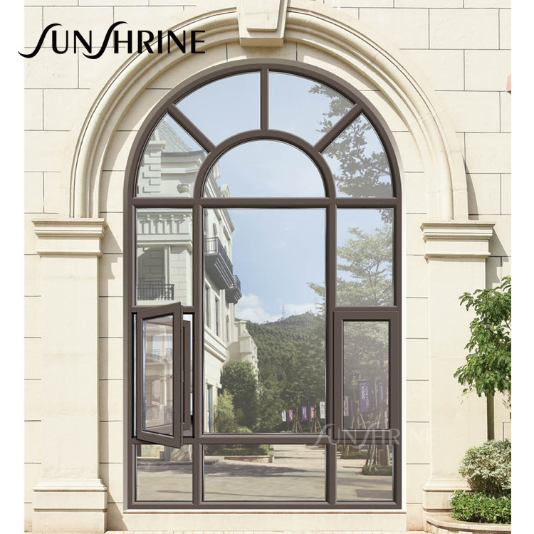 110 Series Factory Source Aluminum Frame High Quality Arch Window Design