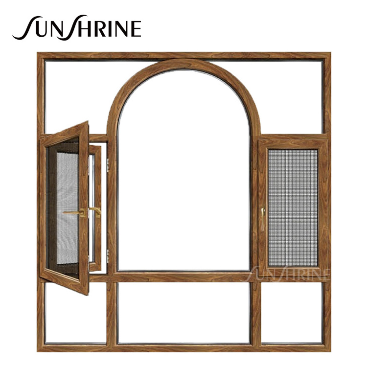 110 Series Factory Source Aluminum Frame High Quality Arch Window Design