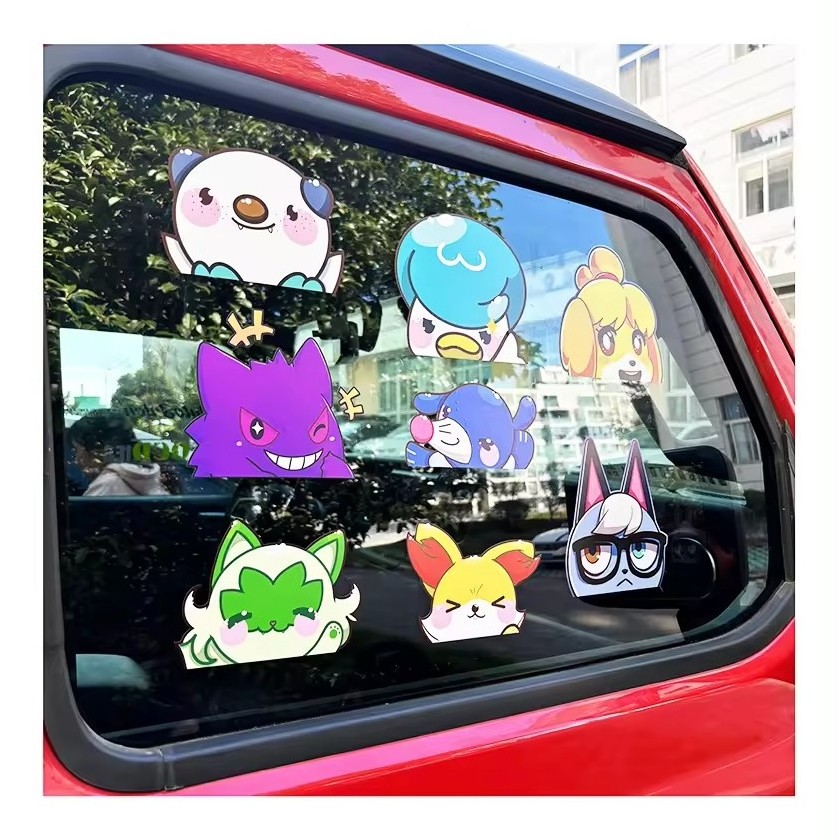 Uv Resistant Waterproof Funny Decal Car Decoration Decals Custom Anime Peeker Car Window Windshield Decoration Decals