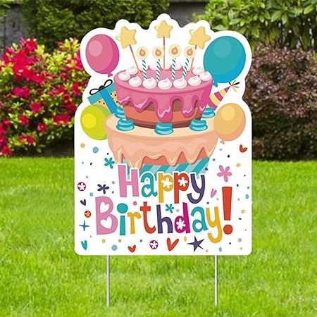 2 Sides 18x24 Birthday Yard Signs Plastic Sheets Pvc Foam Board Printing Custom Corrugated Plastic Yard Sign