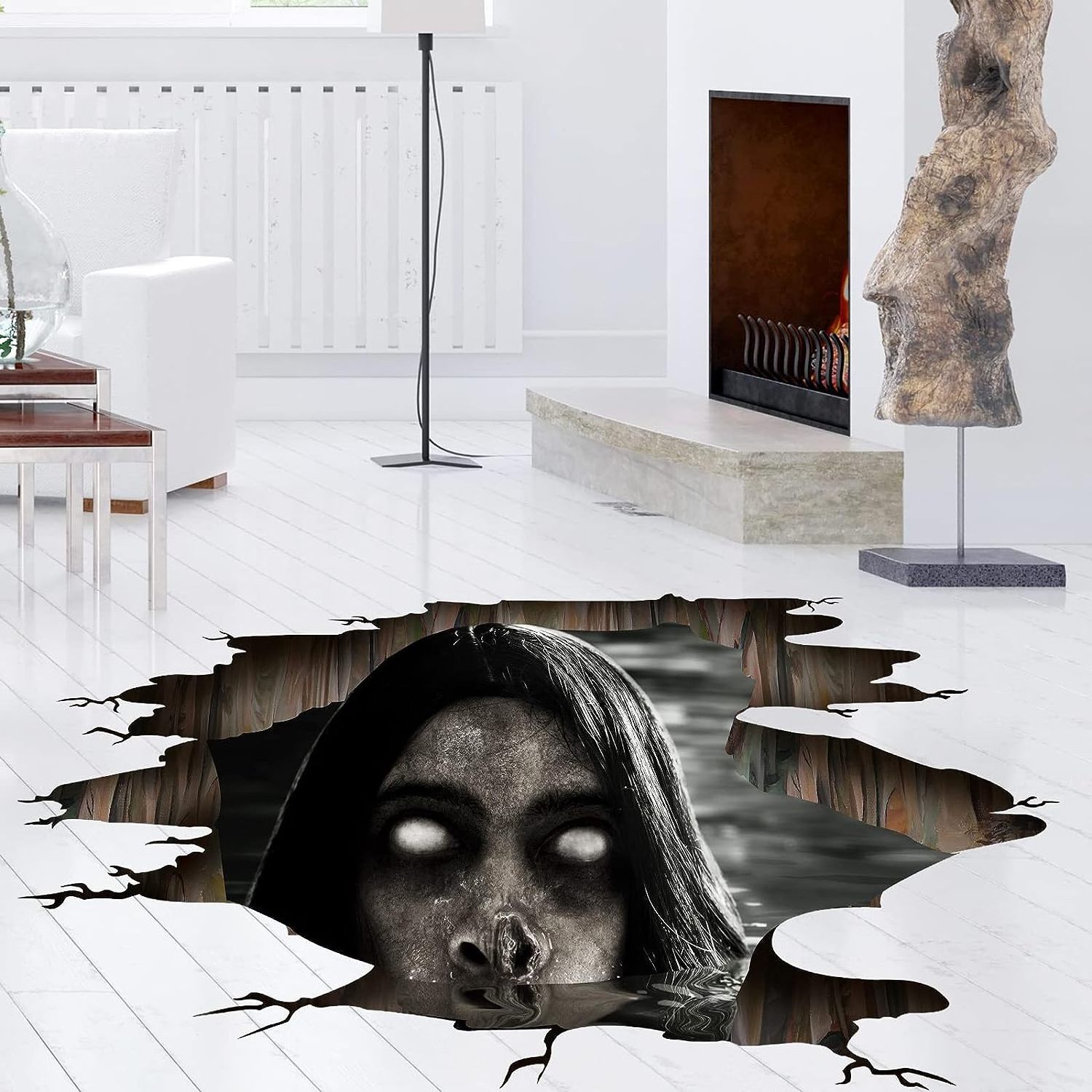 3d Custom Halloween Horror Waterproof Bathroom Floor Vinyl Stickers