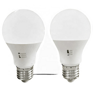 Sunsing led lights new function Led A60 bulb EN27 screw 10 pack CRI 80 Tri-color Multi Watt A60 energy light bulb