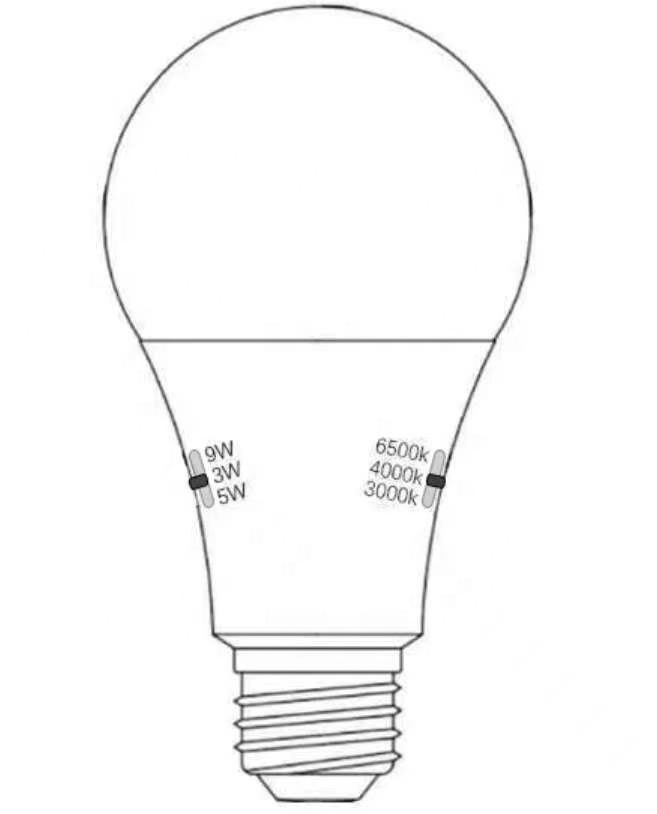 Sunsing led lights new function Led A60 bulb EN27 screw 10 pack CRI 80 Tri-color Multi Watt A60 energy light bulb