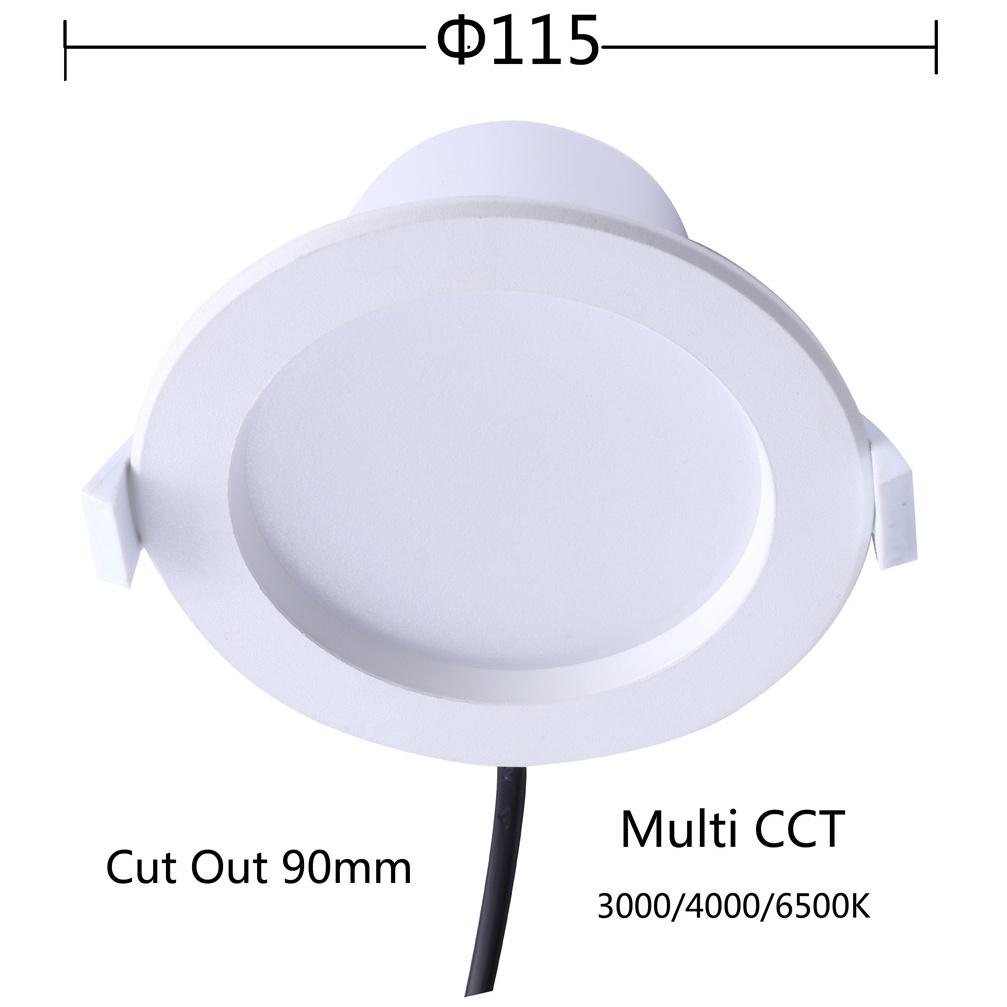 Sunsing Australia Standard Tri-cct Economic Ceiling Recessed Downlight 9W 10W Dimmable Led Down Light Lamp