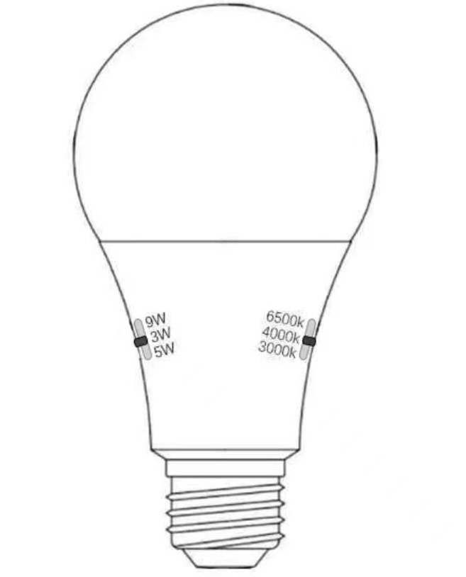 9 in 1 9W A60 3CCT+3Power  Dimmable Led lamp High Quality Led Bulb