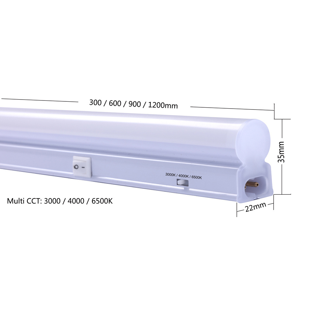 3 CCT Dimmable Linkable LED T5 Bar Light 5w/9w/14w/18w Linear Batten Tube lamp