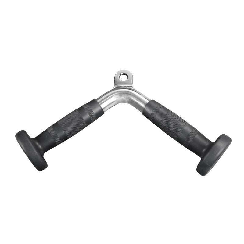 Non slip V Shaped Cable Machine Pull Down Handle Home Gym Cable Attachment Handle Strength Training Bar