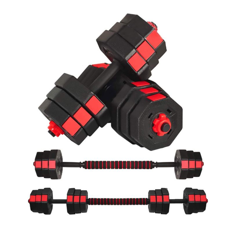 Adjustable Vinyl Cement Dumbbell Set With A Connector