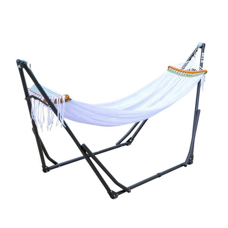 Drop Shipping Indoor and Outdoor Foldable Hand-woven Single Hammock Leisure Mesh Hammock