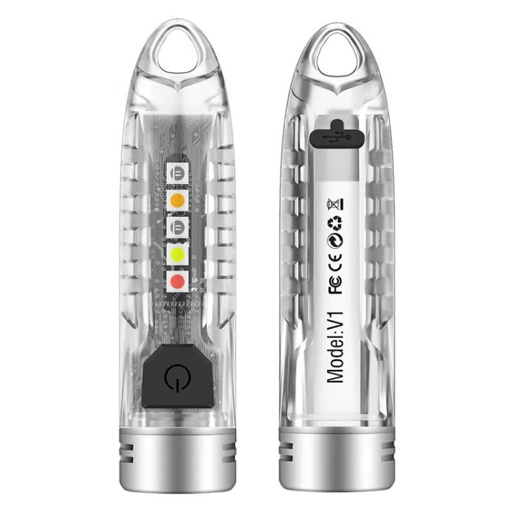 Mini Flashlight V1 Keychain Lantern Light Multifunctional Outdoor Home Emergency Flashlight