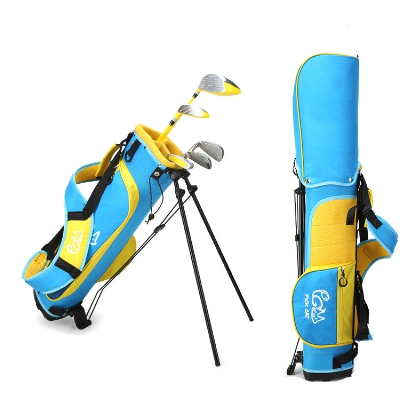 Factory price Outdoor Equipment PGM JRTG007 8 in 1 Children Golf Clubs Full Set Of Beginner Clubs Off-Site Clubs Set (Yellow)