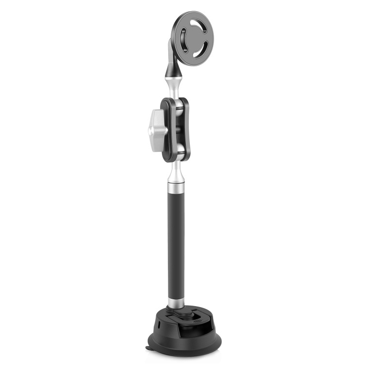 New arrival PULUZ Car Suction Cup Arm Mount Phone Tablet Magnetic Holder with Phone Clamp (Black)