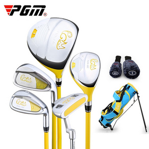 Factory price Outdoor Equipment PGM JRTG007 8 in 1 Children Golf Clubs Full Set Of Beginner Clubs Off-Site Clubs Set (Yellow)