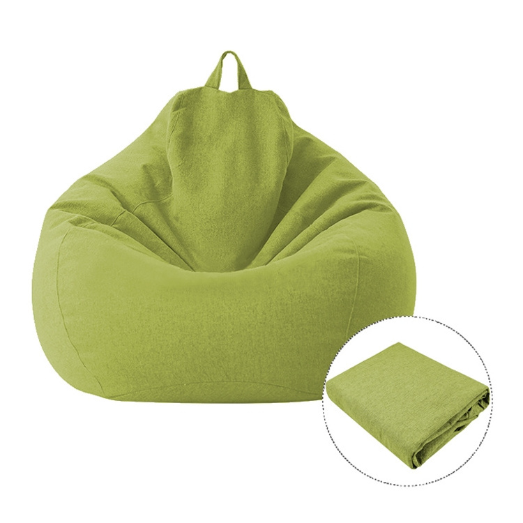 Hot Selling Lazy Sofa Bean Bag Chair Fabric Cover Size: 70x80cm Green