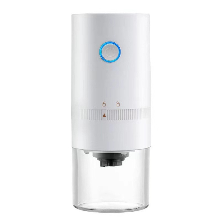 Best Quality Portable Electric Grinding Coffee Machine Automatic Stop Coffee Grinder (White)