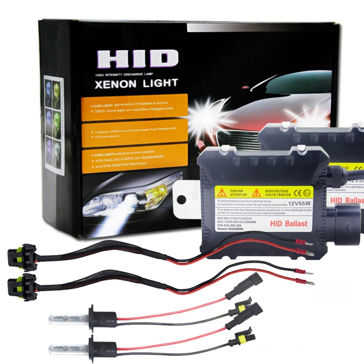 Quickly delivery time 55W HID H7 6000K Xenon Bulbs Light Conversion Kit with High Intensity Discharge Alloy Ballast, White