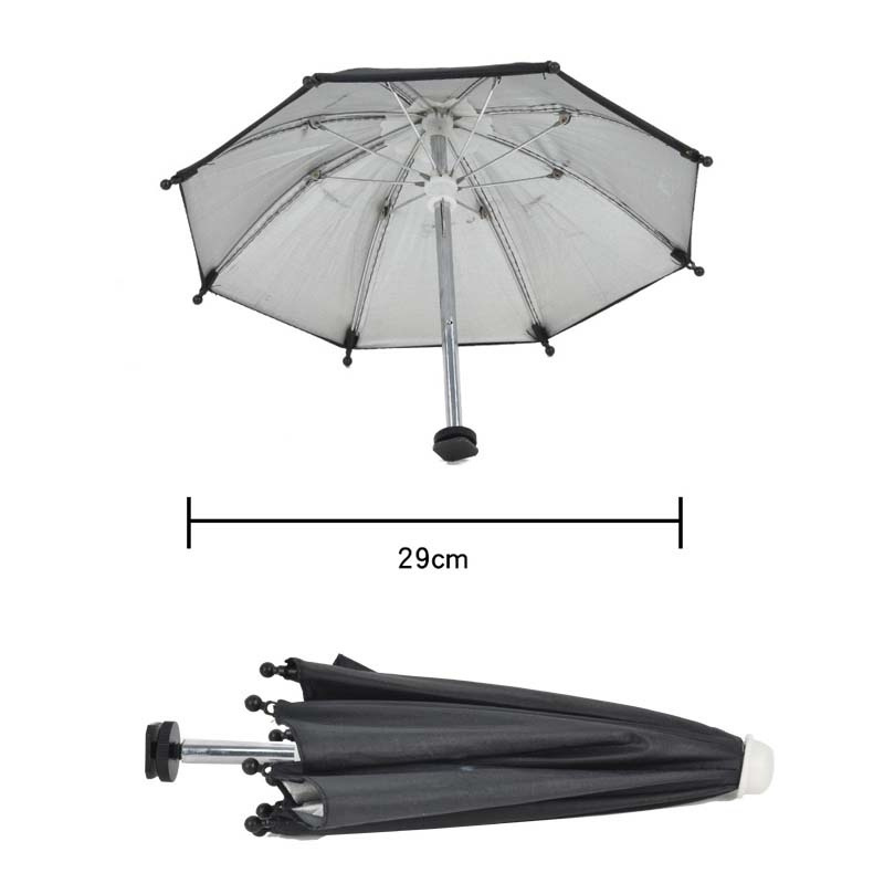 Polyester and Silver Matte Rubber Camera Mini Waterproof Sunscreen Umbrella