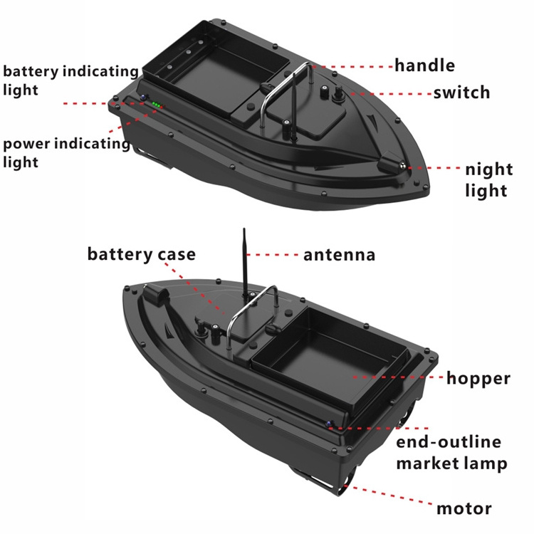 Wholesale D16 Smart RC Fishing Bait Boat 2kg Loading 500M