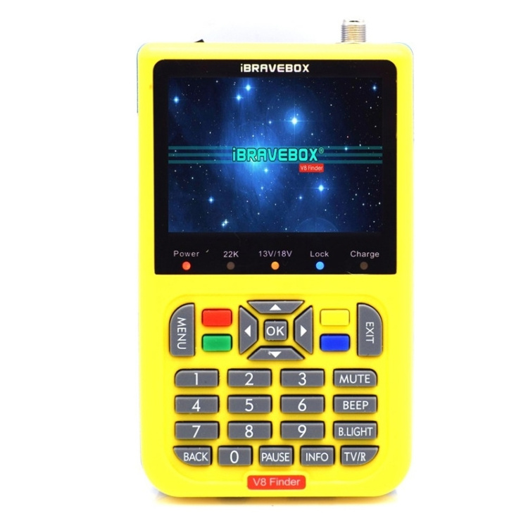 Hottest Selling iBRAVEBOX V8 TV Digital Satellite Signal Finder Meter 3.5 Inch LCD Screen Satellite TV Receivers