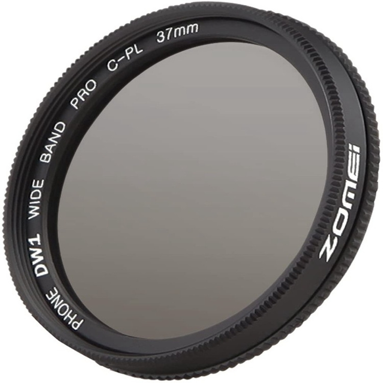 Wholesale Price ZOMEI Camera Filter 37MM CIR-PL Polarizer Mobile Phone Wide-angle External Lens