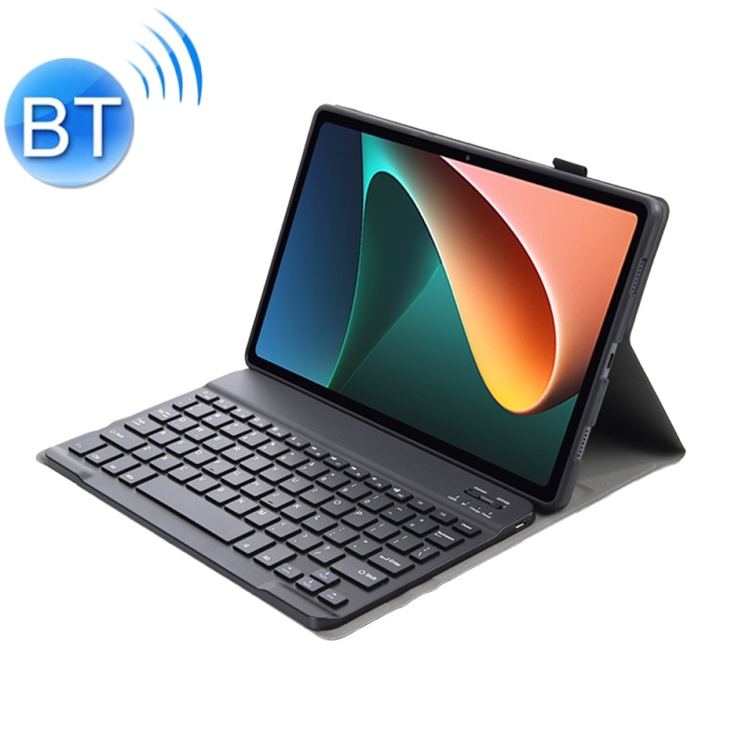 Business Style Deep Color Ultra-thin For Xiaomi Pad 5 / 5 Pro Tablet Detachable Leather Blue tooth Keyboard Case(Black)