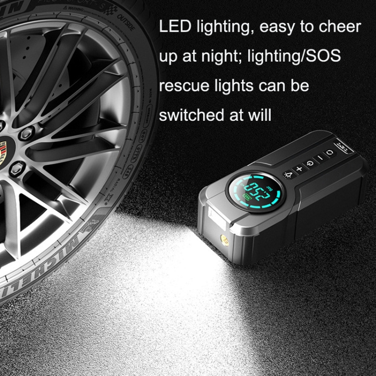 YX1819 AI Smart Chip LED Digital Display Car Wired/Wireless Portable Air Pump Electric Vehicle Tire High Power Inflator