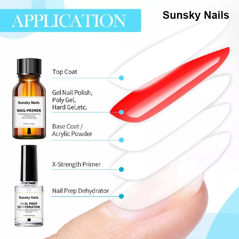 Wholesale UV Gel Nail Polish Multiple Colors OEM ODM Soak Off Primer Bond Dehydrator for Press on nails