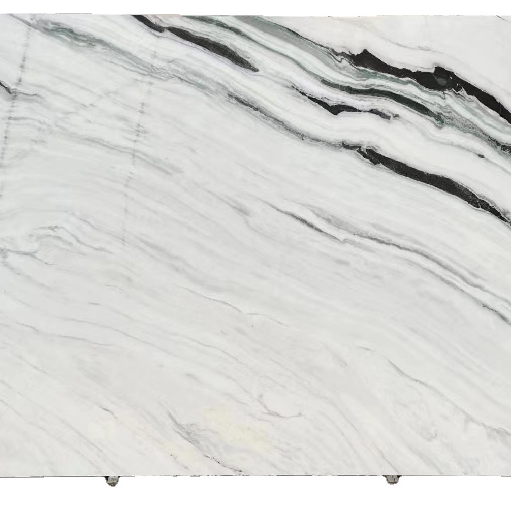 Fast shipping new veins white quartz countertop calacatta quartz slab with marble pattern