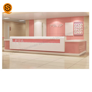 Superseptember Corians modern salon reception desk hospital pink reception desk for nurse station