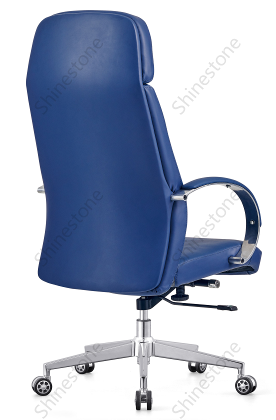 Commercial Office Furniture pu synthetic leather office chair wholesale navy blue high back office chair with wheels