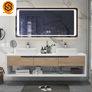 European style washroom modern bathroom vanity ,bathroom solid surface vanity top from manufacturer