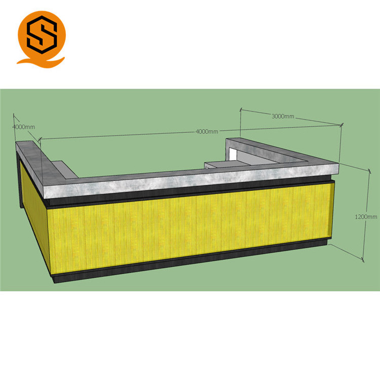 custom restaurant commercial juice milk tea solid surface industrial cafe wine bar counter