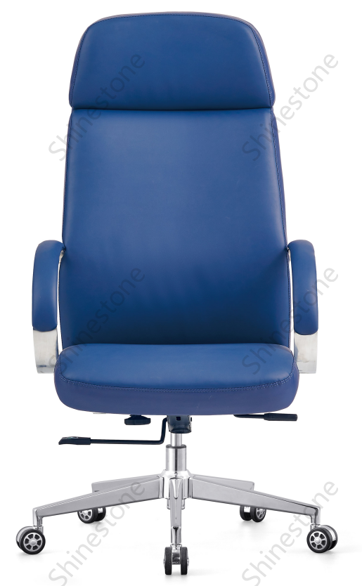 Commercial Office Furniture pu synthetic leather office chair wholesale navy blue high back office chair with wheels