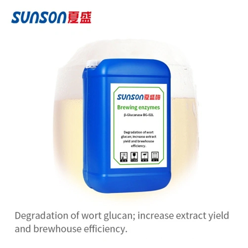 Food Grade Sunson liquid betaglucanase enzyme beta glucanase enzyme Glucan for beer brewing