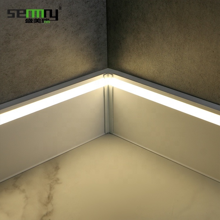 Hot sale FLOOR MOLDING Led Aluminium wite Skirting Baseboard  waterproof baseboard accessories aluminum baseboard  lights